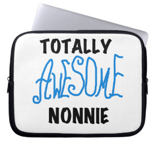 Housse Pour Ordinateur Portable Totalement génial Nonnie Blue Text Tshirts et cade