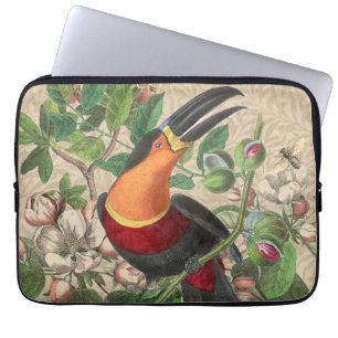 Housse Pour Ordinateur Portable Toucan Jungle Tropical Bird Belle antique