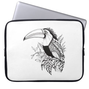 Housse Pour Ordinateur Portable Toucan Wild Animal Nature Illustration Art tatouag