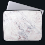 Housse Pour Ordinateur Portable Touche de Rose blanc et gris marbre brun brun tend<br><div class="desc">Conception personnalisée</div>