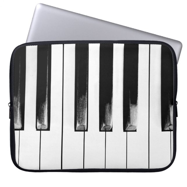 Housse Pour Ordinateur Portable Touches de piano antiques (Devant)