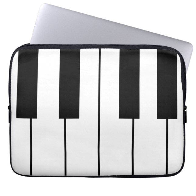 Housse Pour Ordinateur Portable Touches de piano musicales (Devant)