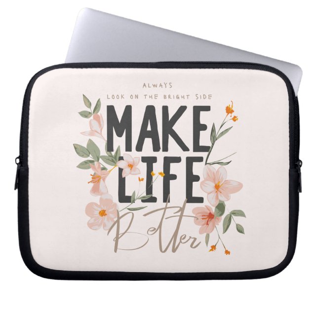 Housse Pour Ordinateur Portable Toujours regarder du côté lumineux (Devant)
