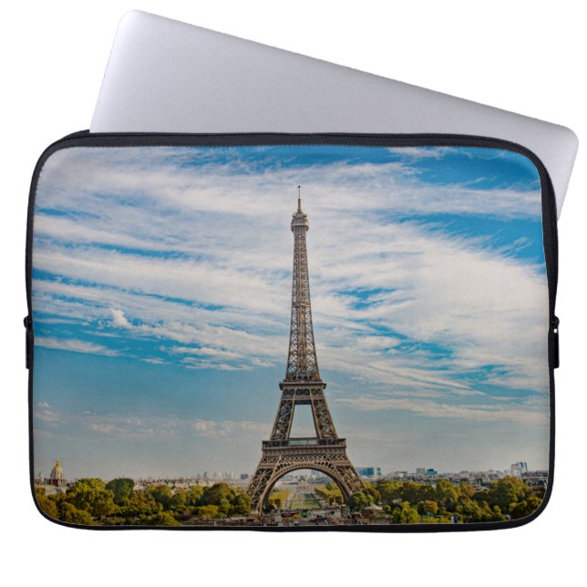 Housse Pour Ordinateur Portable Tour Eiffel à Paris (Devant)
