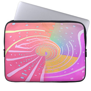 Housse Pour Ordinateur Portable Tourbillon arc-en-ciel