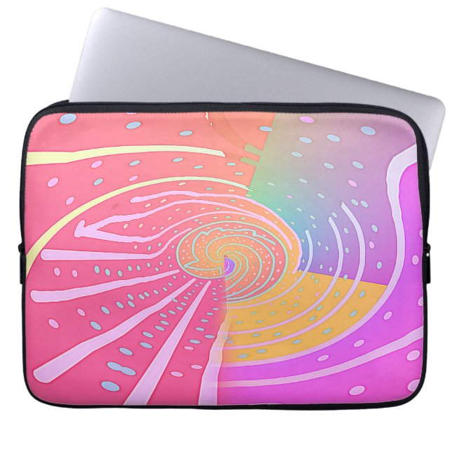 Housse Pour Ordinateur Portable Tourbillon arc-en-ciel  (Devant)