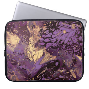Housse Pour Ordinateur Portable tourbillon d'encre d'or iris :