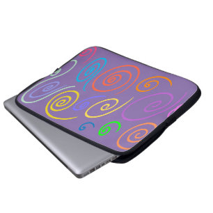 Housse pour ordinateur portable Tourbillons Arc-en