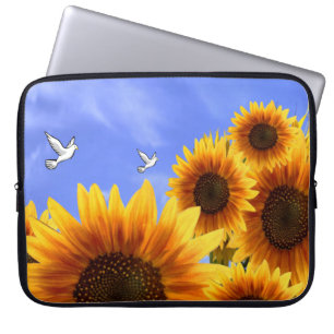 Housse Pour Ordinateur Portable Tournesol floral à manches d'ordinateur portable