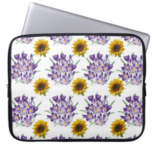 Housse Pour Ordinateur Portable Tournesol floral à manches d'ordinateur portable
