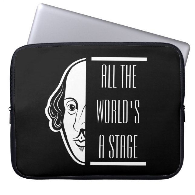 Housse Pour Ordinateur Portable Tous les Mondes d'A Stage Shakespeare Citer Thespi (Devant)