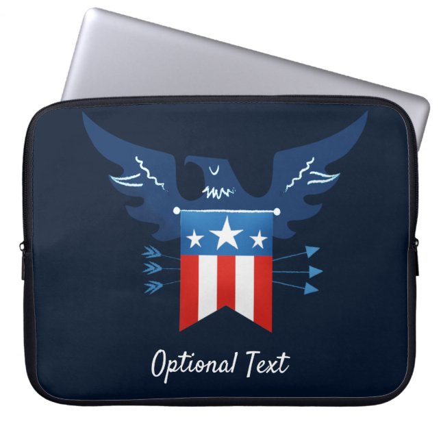 Housse Pour Ordinateur Portable Tout American Eagle & Flag Patriotic (Devant)