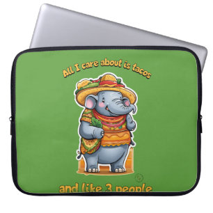 Housse Pour Ordinateur Portable Tout ce qui m'importe c'est les tacos et comme 3 p