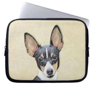 Housse Pour Ordinateur Portable Toy Fox Terrier Peinture - Cute Original Chien Art