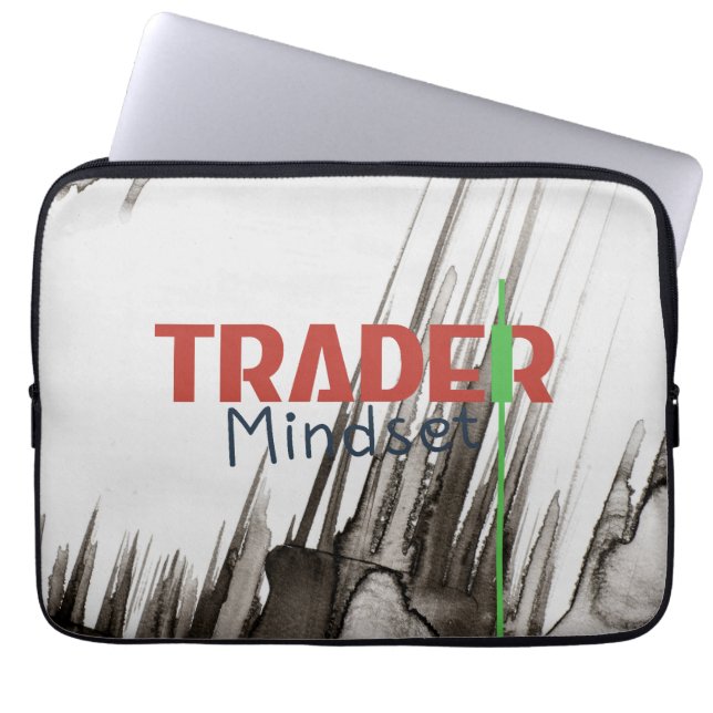 Housse Pour Ordinateur Portable Trader Mindset – Discipline, Focus, Trading Psycho (Devant)