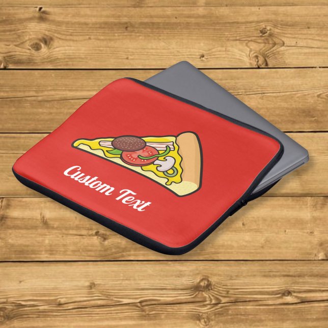 Housse pour ordinateur portable tranche de pizza (Créateur téléchargé)