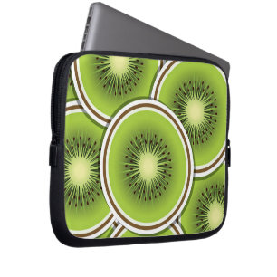Housse Pour Ordinateur Portable Tranches de fruits funky kiwi