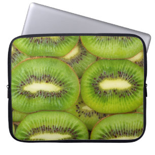 Housse Pour Ordinateur Portable Tranches de kiwi frais et mûrs en brun de rôti, c