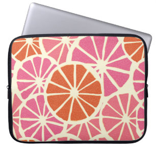 Housse Pour Ordinateur Portable Tranches de pamplemousse sans soudure motif, agrum