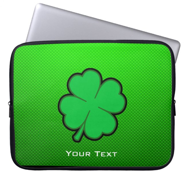 Housse Pour Ordinateur Portable Trèfle de feuille du vert quatre (Devant)