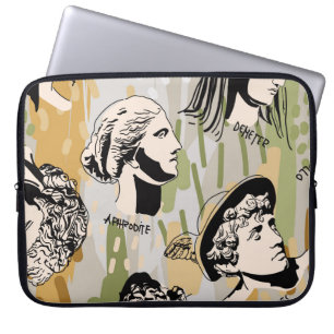 Housse Pour Ordinateur Portable Trending Greek Gods Art Portrait Motif sans coutur