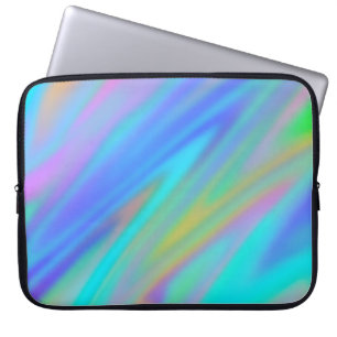 Housse Pour Ordinateur Portable Trendy luxe vert bleu violet faux holographique