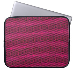 Housse Pour Ordinateur Portable Triangles fuchsia sur la douille noire d'iPad