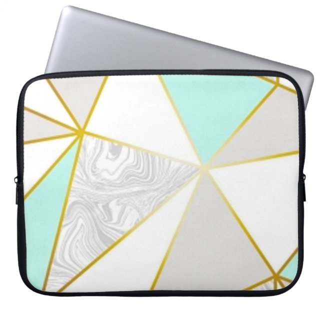 Housse Pour Ordinateur Portable Triangles géométriques modernes (Devant)