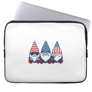 Housse Pour Ordinateur Portable Trio de gnomes patriotiques dessin de t-shirt vect