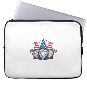 Housse Pour Ordinateur Portable Trio de gnomes patriotiques dessin vectoriel vinta