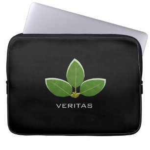 Housse Pour Ordinateur Portable Trois feuilles vertes modernes