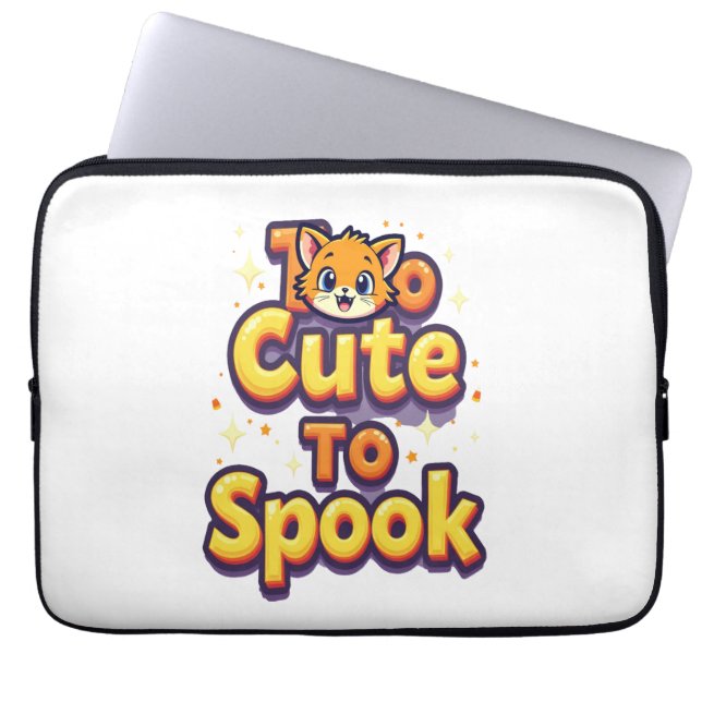 Housse Pour Ordinateur Portable Trop mignon Pour Parler Chat (Devant)