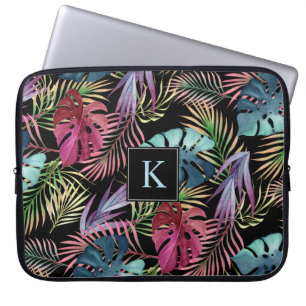 Housse Pour Ordinateur Portable Tropical Jungle Foliage Botanical Pattern