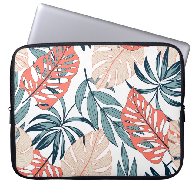 Housse Pour Ordinateur Portable Tropical Plante Feuille mode Imprimer (Devant)