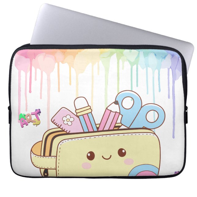 Housse Pour Ordinateur Portable Trousse à crayons mignonne Kawaii (Devant)