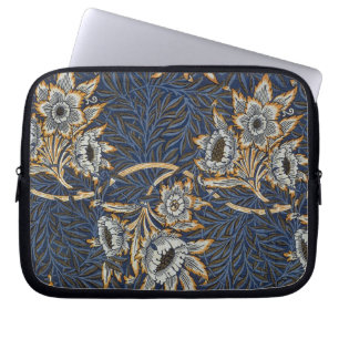 Housse Pour Ordinateur Portable Tulipe Saules Motif Bleu Floral de William Morris