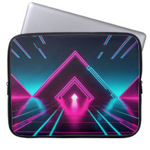Tunnel de la pyramide néon Synthwave cyberpunk lum