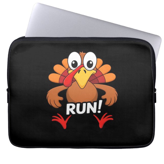 Housse Pour Ordinateur Portable Turquie courir Thanksgiving en T-shirt classique (Devant)