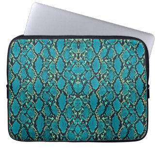 Housse Pour Ordinateur Portable Turquoise Snakeskin