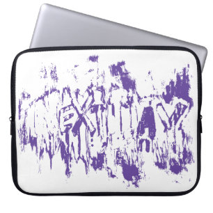 Housse Pour Ordinateur Portable Typographie Abstraite Pinceau Grunge Nextday