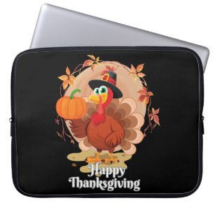 Housse Pour Ordinateur Portable Typographie de Thanksgiving joyeux