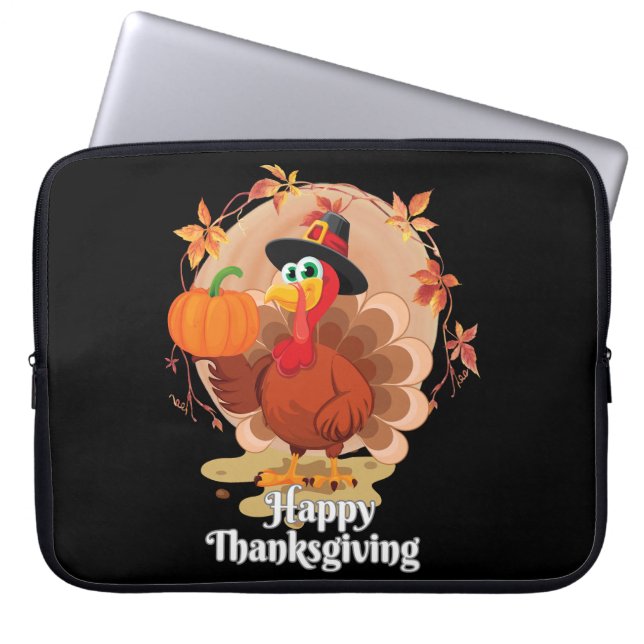 Housse Pour Ordinateur Portable Typographie de Thanksgiving joyeux  (Devant)