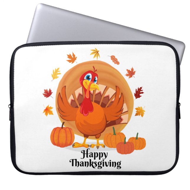 Housse Pour Ordinateur Portable Typographie de Thanksgiving joyeux  (Devant)