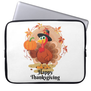 Housse Pour Ordinateur Portable Typographie de Thanksgiving joyeux
