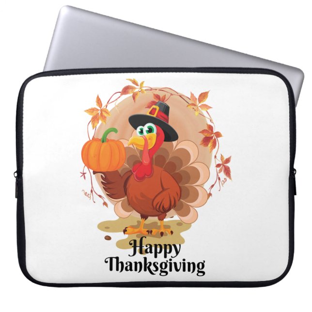Housse Pour Ordinateur Portable Typographie de Thanksgiving joyeux  (Devant)