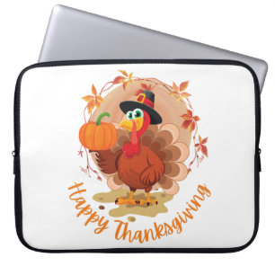 Housse Pour Ordinateur Portable Typographie de Thanksgiving joyeux