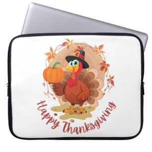 Housse Pour Ordinateur Portable Typographie de Thanksgiving joyeux