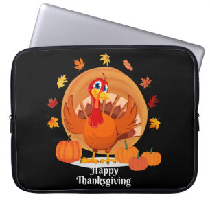 Housse Pour Ordinateur Portable Typographie de Thanksgiving joyeux