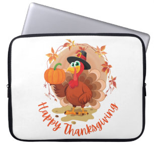 Housse Pour Ordinateur Portable Typographie de Thanksgiving joyeux