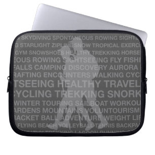 Housse Pour Ordinateur Portable Typographie de trekking saine Costume humide au ch